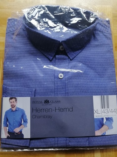 Herren hemd blau - hemd, gr.